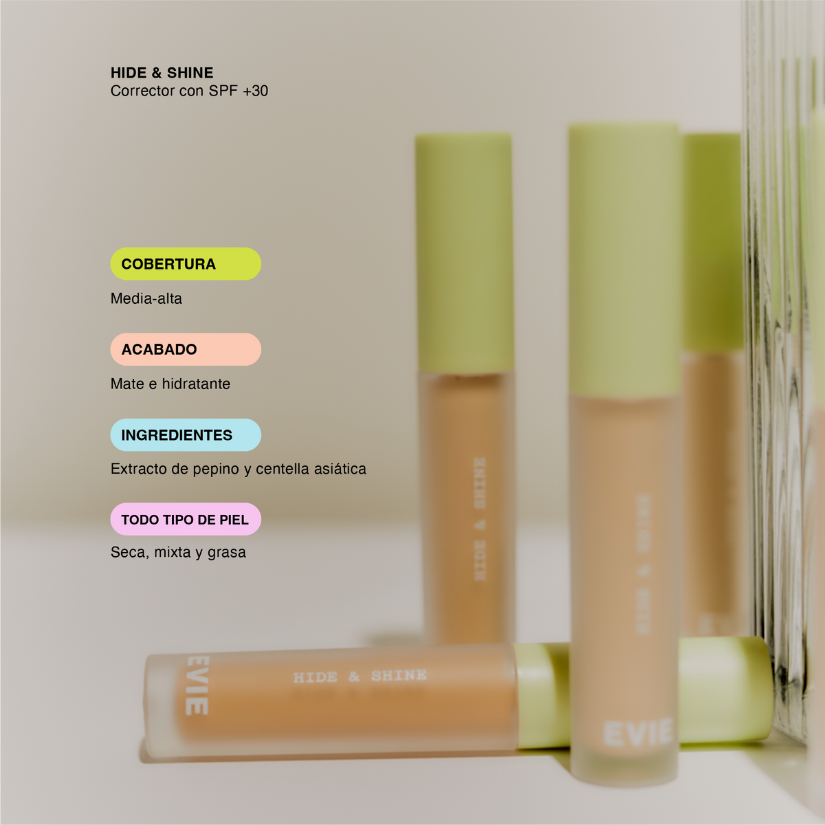 Hide & Shine - Corrector con SPF 30+