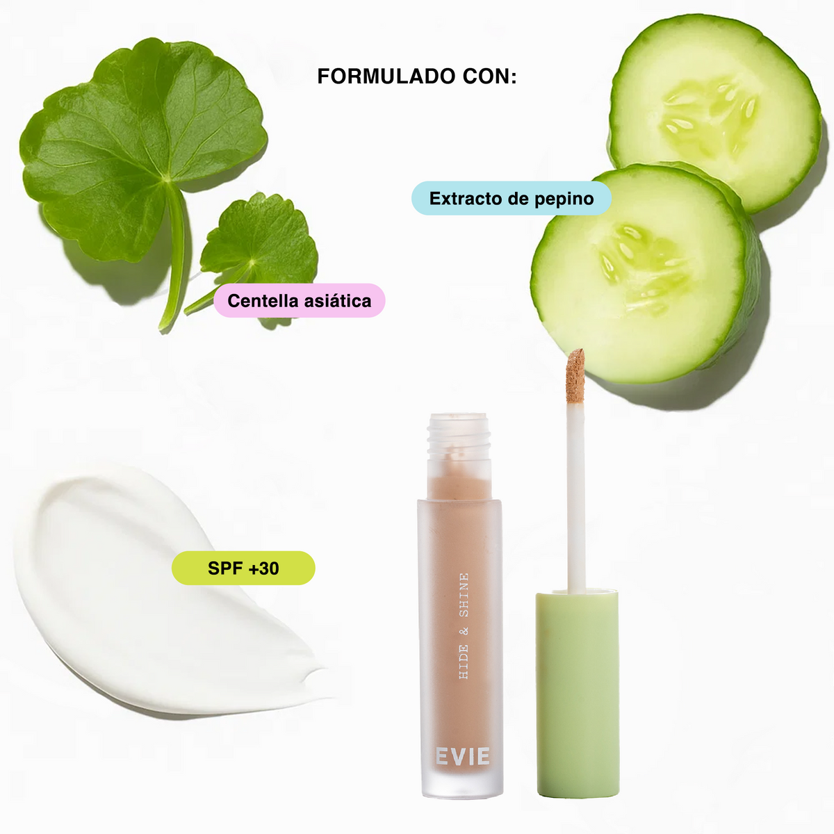 Hide &amp; Shine - Corrector con SPF 30+